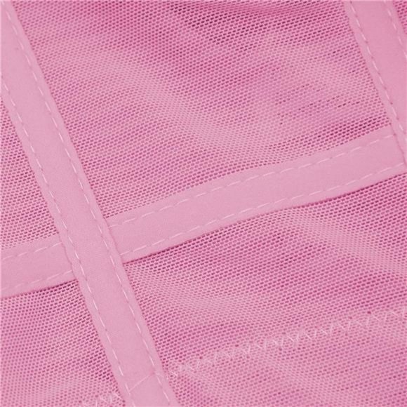 Women's Mesh Bustier Crop Top Push Up Corset Tops Bra Black - Picture 5 of 8